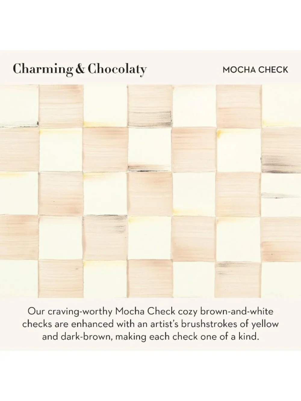 Mini Brown-and-White Mocha Check Resin Pumpkin Decor - Fall Home Accent